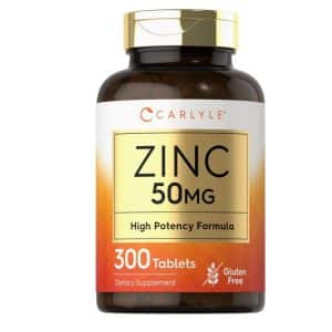 ZINC 50 MG FORMULA DE ALTA POTENCIA 300 Tabletas.