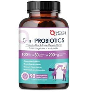 PROBIOTICOS 5 EN 1, 200 Mg, 90 Capsulas.