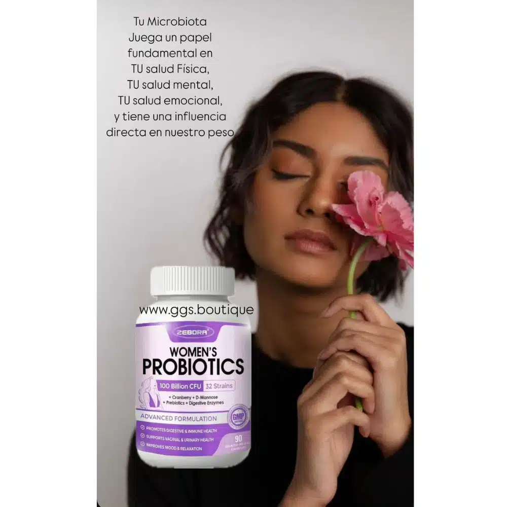 Probioticos Para Mujer 90 Capsulas Vegetales, 100 BILLONES CFU 32 CEPAS - Imagen 3