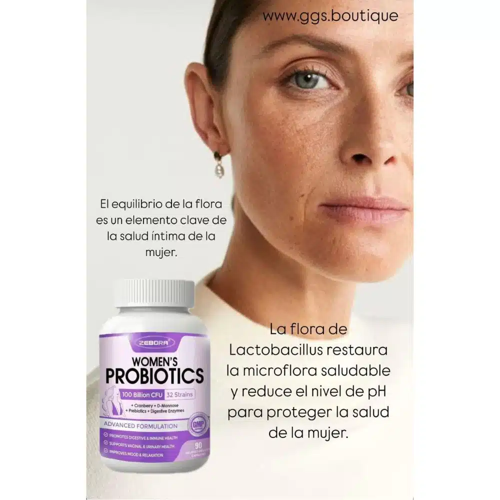 Probioticos Para Mujer 90 Capsulas Vegetales, 100 BILLONES CFU 32 CEPAS - Imagen 5