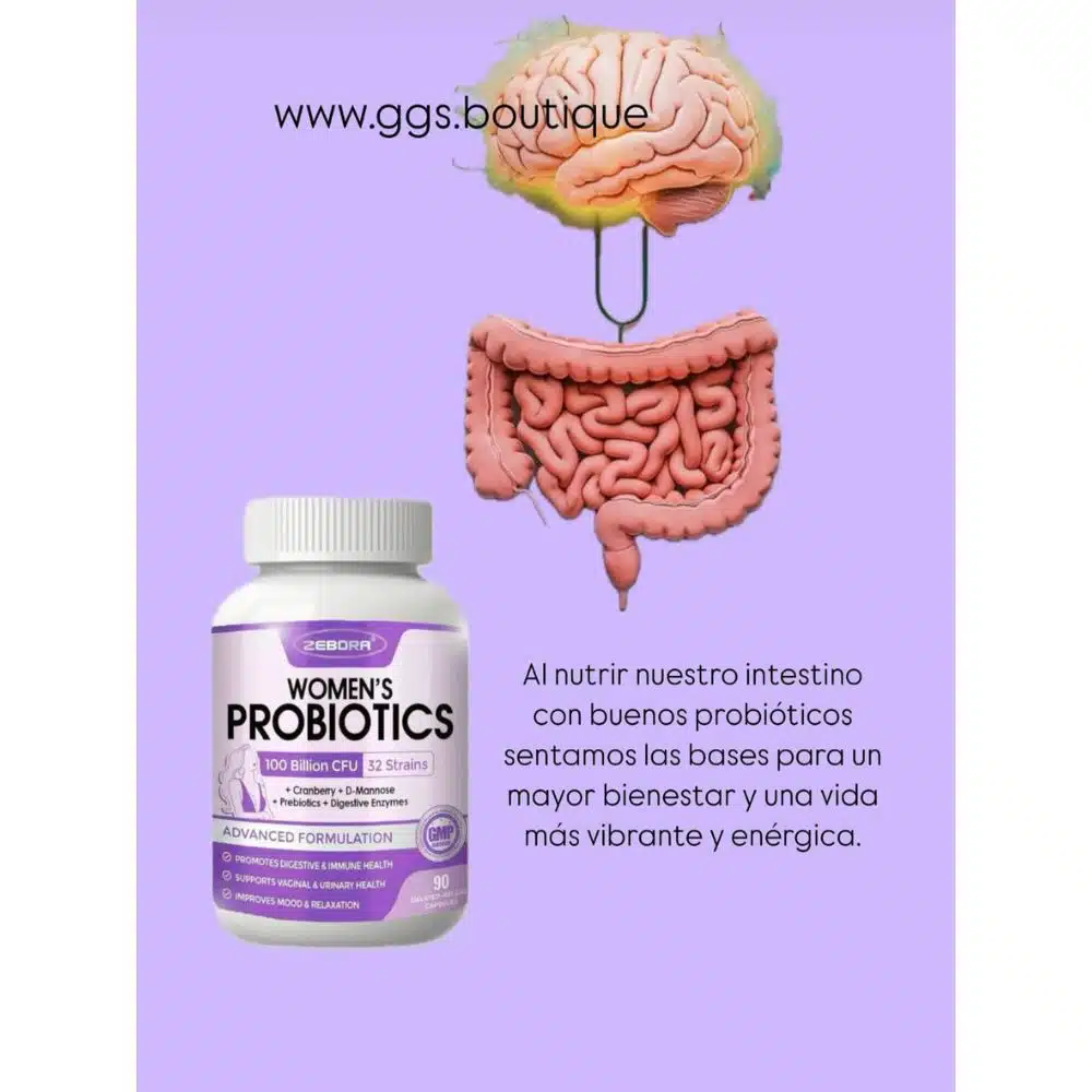 Probioticos Para Mujer 90 Capsulas Vegetales, 100 BILLONES CFU 32 CEPAS - Imagen 2