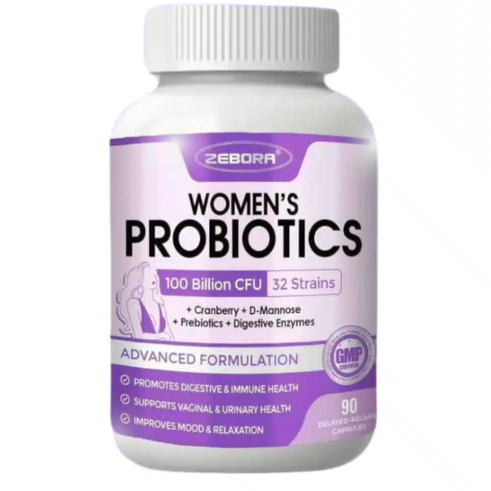 Probioticos Para Mujer 90 Capsulas Vegetales, 100 BILLONES CFU 32 CEPAS