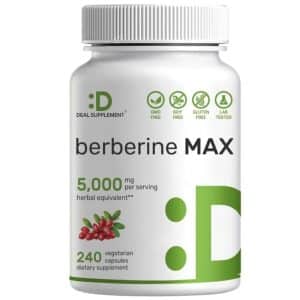 BERBERINA MAX, 5000 Mg, 240 Capsulas.