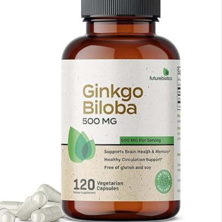 GINKGO BILOBA 500 Mg, 120 Capsulas .