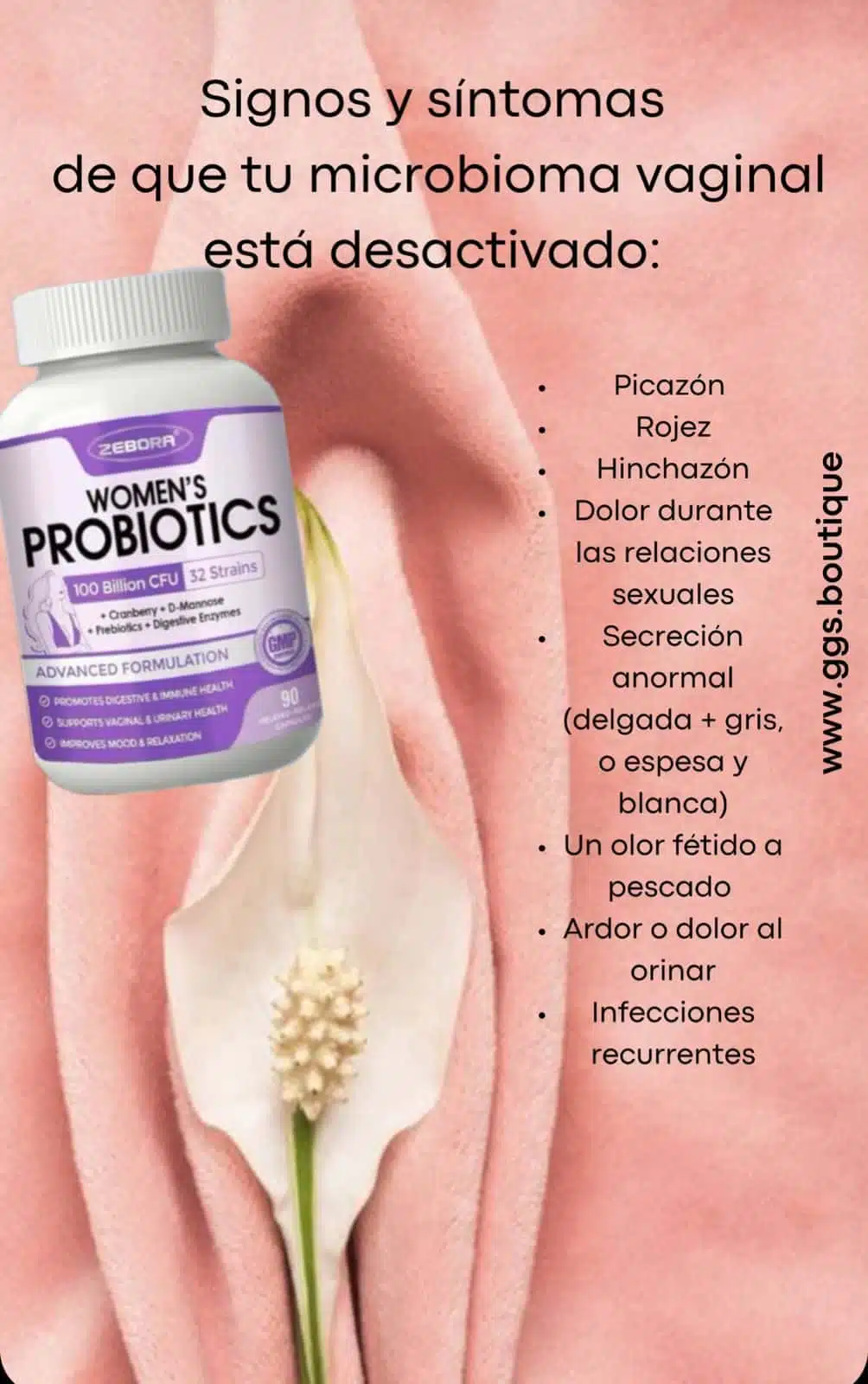 Probioticos Para Mujer 90 Capsulas Vegetales, 100 BILLONES CFU 32 CEPAS - Imagen 9