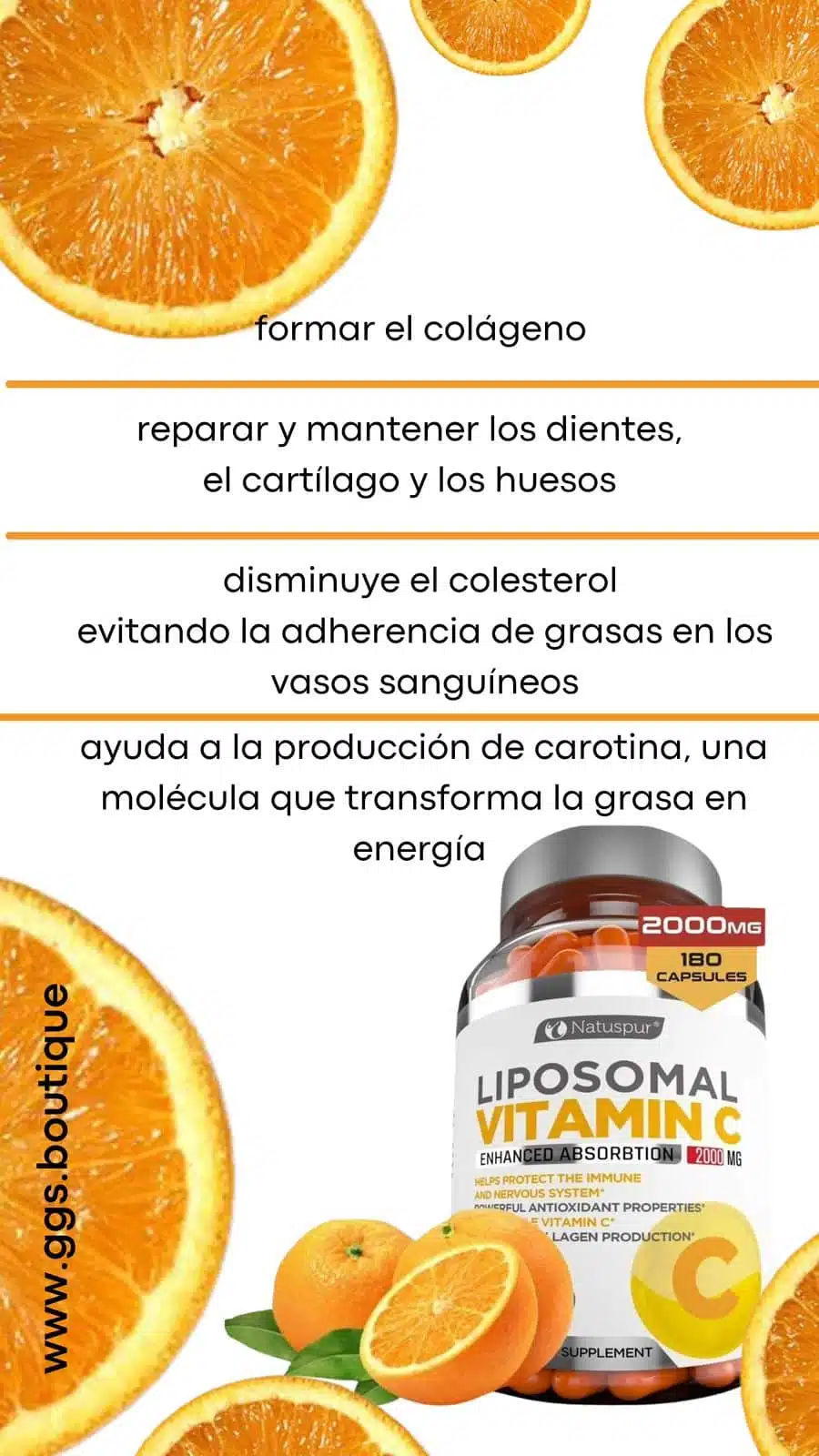 VITAMINA C LIPOSOMA, 2000 MG, 180 Capsulas - Imagen 2