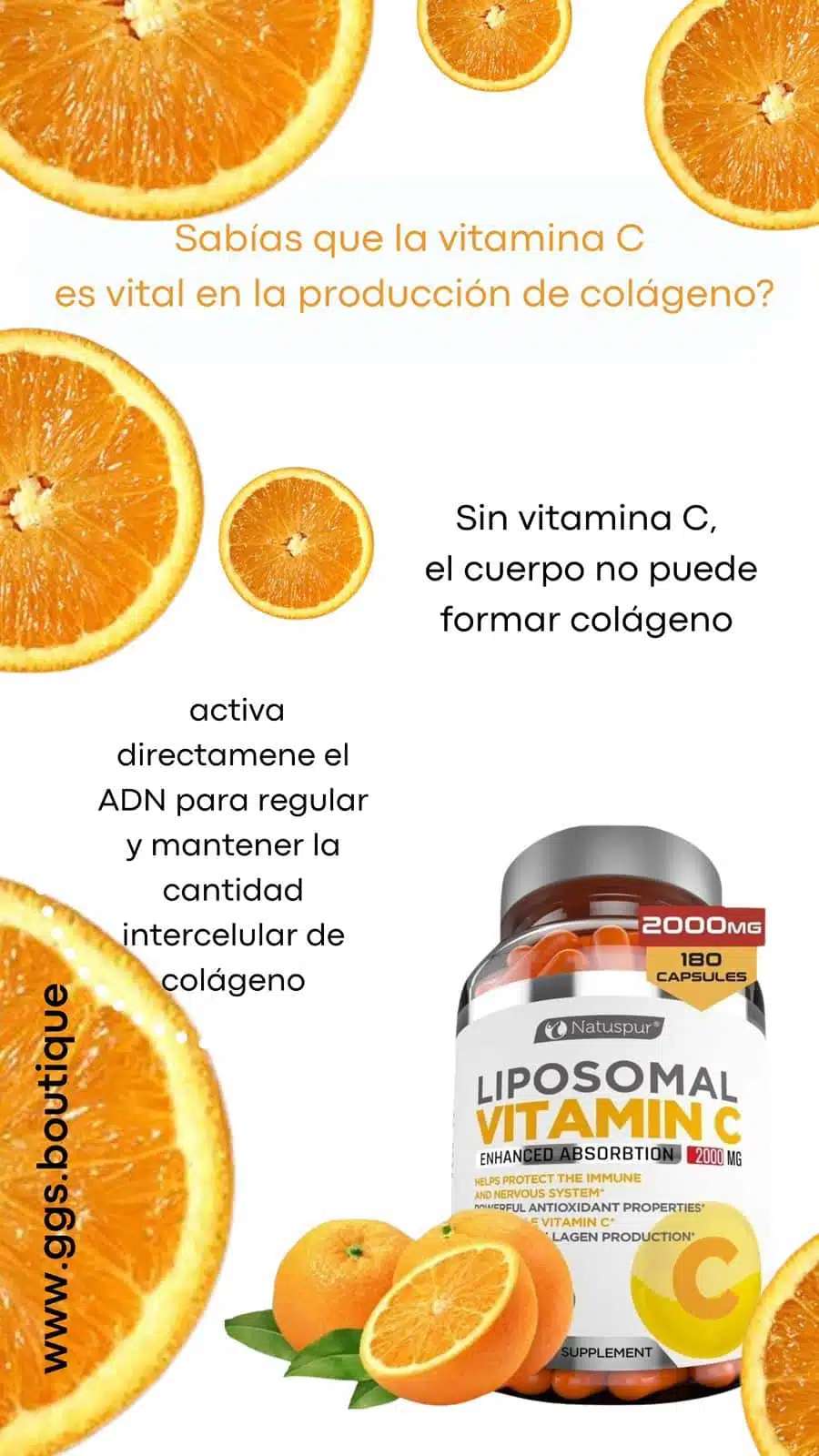 VITAMINA C LIPOSOMA, 2000 MG, 180 Capsulas - Imagen 5