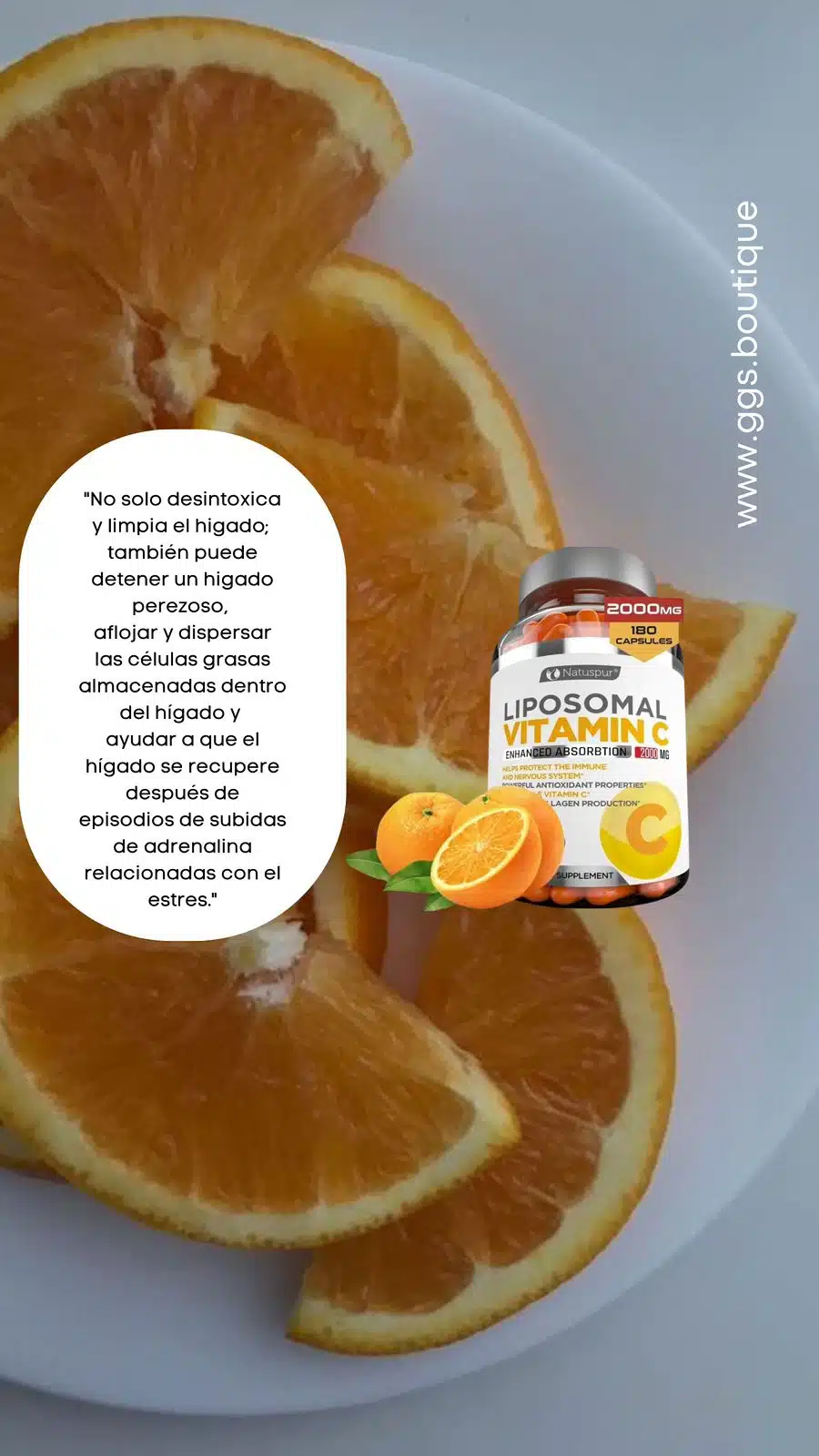 VITAMINA C LIPOSOMA, 2000 MG, 180 Capsulas - Imagen 9