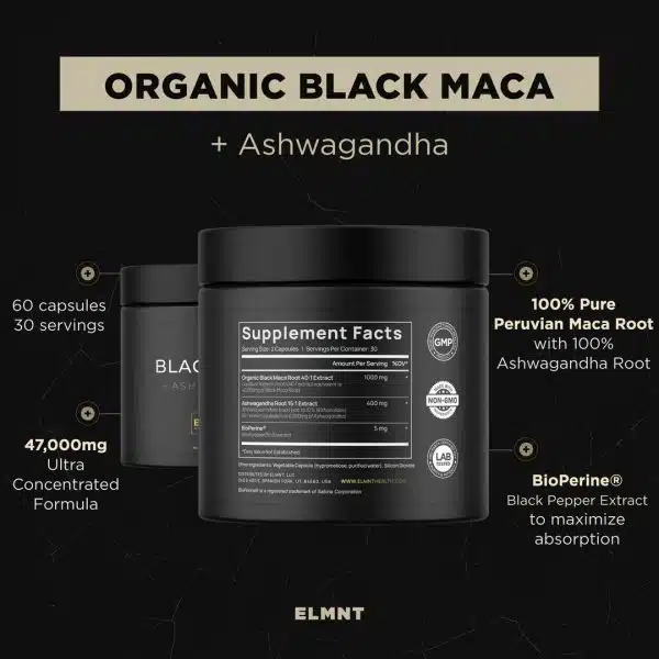 ORGÁNICA MACA Y ASHWAGANDHA EXTRA FUERTE 60 Capsulas - Imagen 5