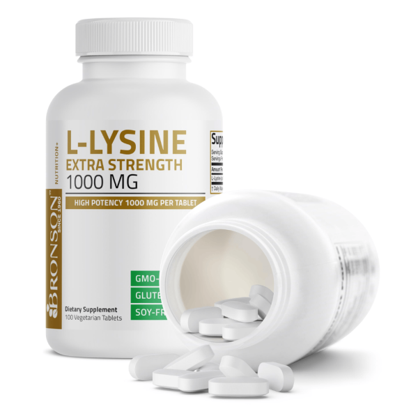 L-LYSINE EXTRA STRENGTH 1000 mg 100 TABLETAS - Imagen 2