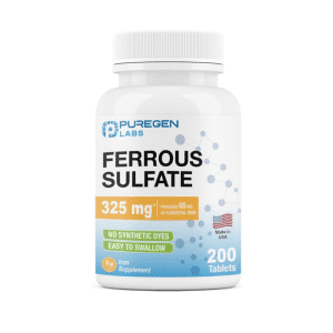 HIERRO CON SULFATO FERROSO 325 MG, 200 TABLETAS