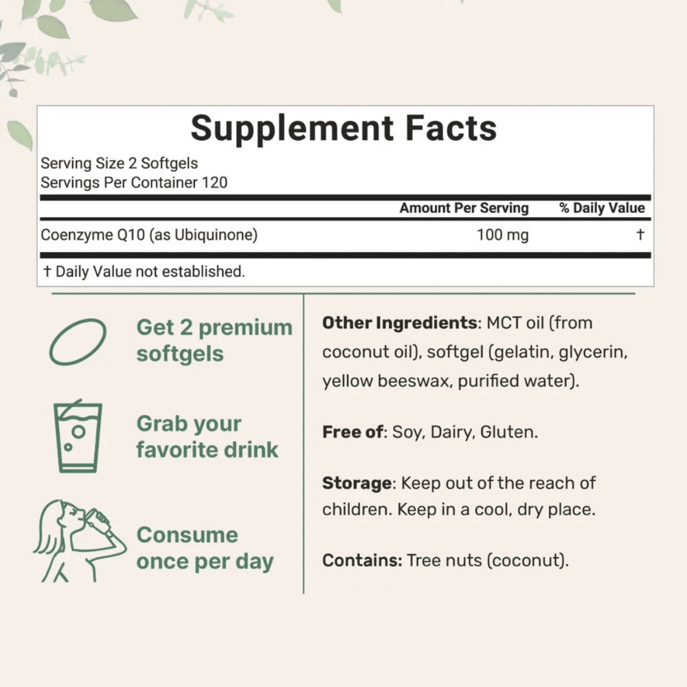 CoQ10 100 Mg, 240 Capsulas - Imagen 6