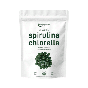 ESPIRULINA Y CHLORELLA ORGANICA, 3000 MG, 720 Tabletas