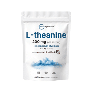 TEANINA 200 MG + GLICINATO DE MAGNESIO 200 Mg, 400 CAPSULAS BLANDAS