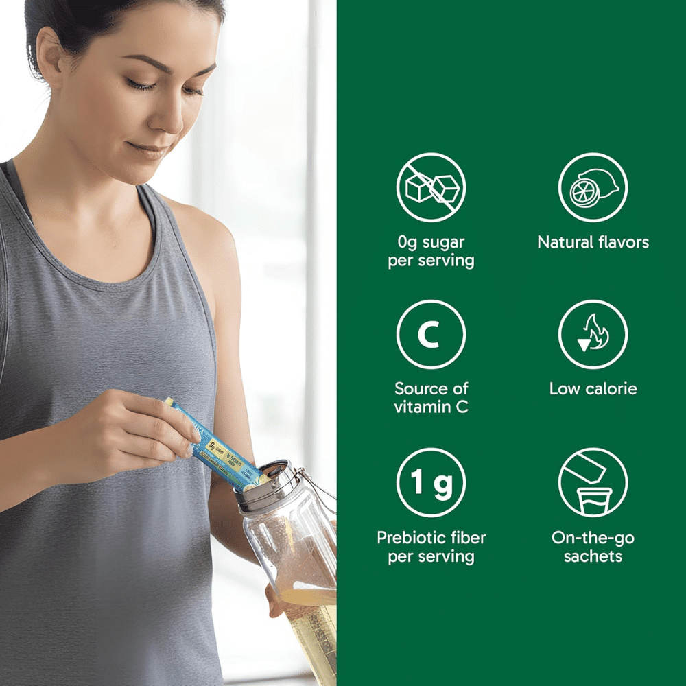 ELECTROLITOS EN POLVO CON VITAMINA C Y FIBRA PREBIÓTICA, 21 Sobres - Imagen 7
