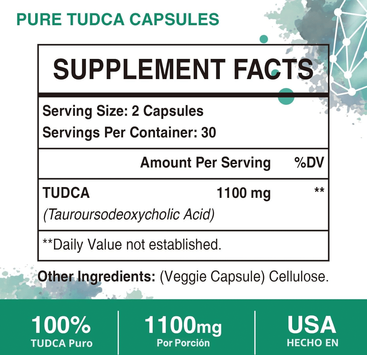 TUDCA, 1100 mg, 60 Capsulas - Imagen 5