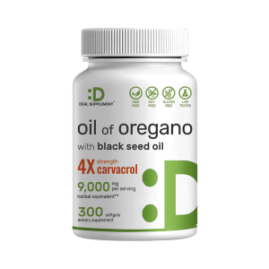 ACEITE DE OREGANO CON ACEITE DE SEMILLA NEGRA, 300 Capsulas
