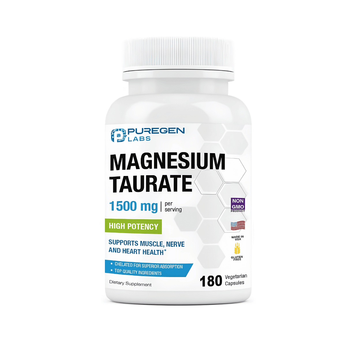 TAURATO DE MAGNESIO 1500 MG, 180 Capsulas