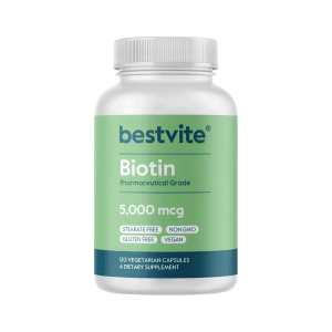 BIOTINA BESTVITE 5000 MCG, 120 Capsulas