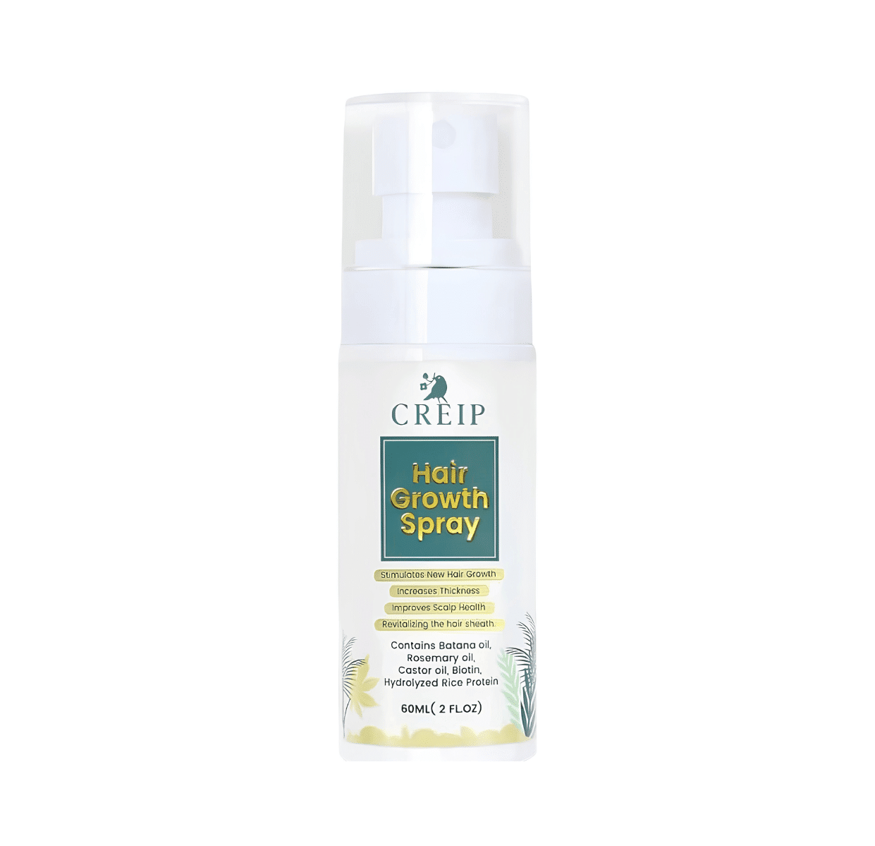 SPRAY DE ACEITE NATURAL PARA EL CRECIMIENTO DEL CABELLO, 60 ml