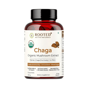 EXTRACTO DE HONGO CHAGA ORGANICO 500 Mg, 60 Capsulas