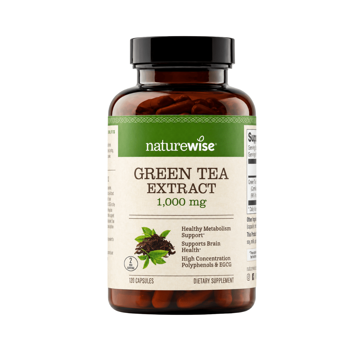 EXTRACTO DE TE VERDE 1000 MG, 120 Capsulas