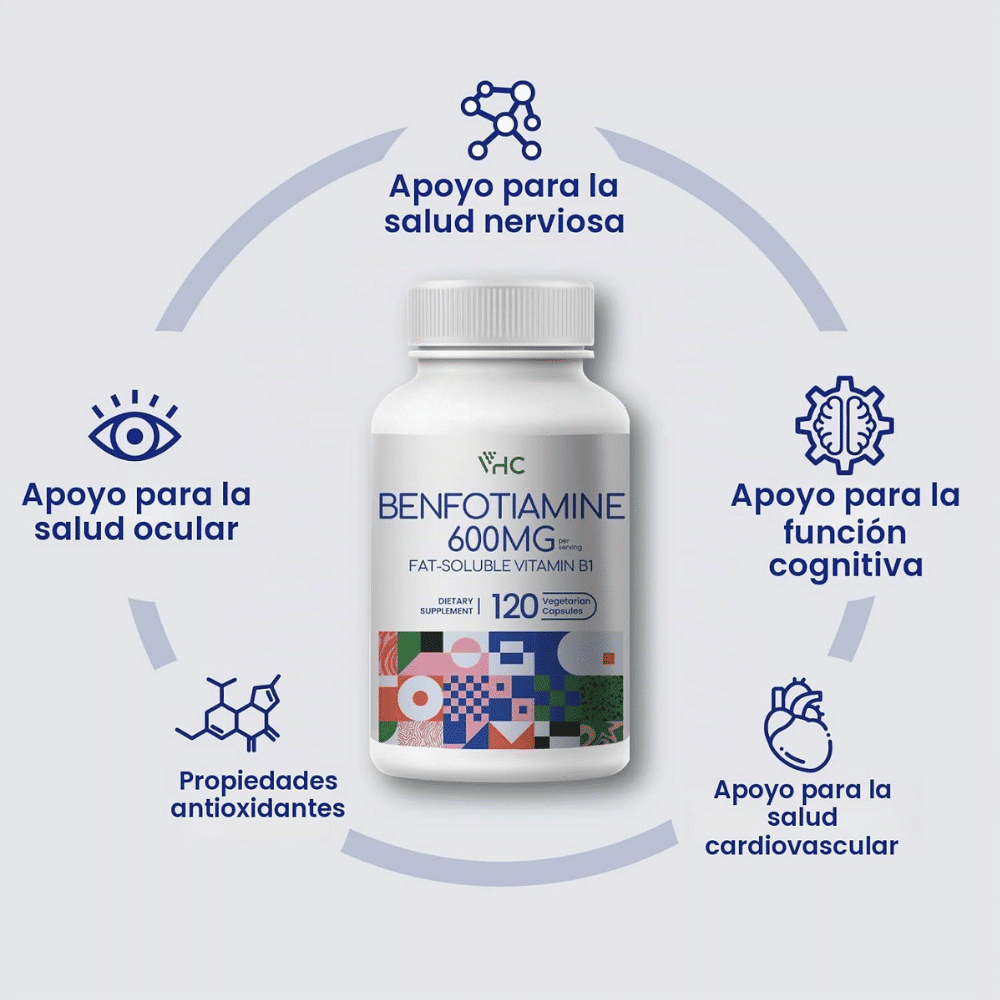 BENFOTIAMINA 600 MG, 120 Capsulas - Imagen 3