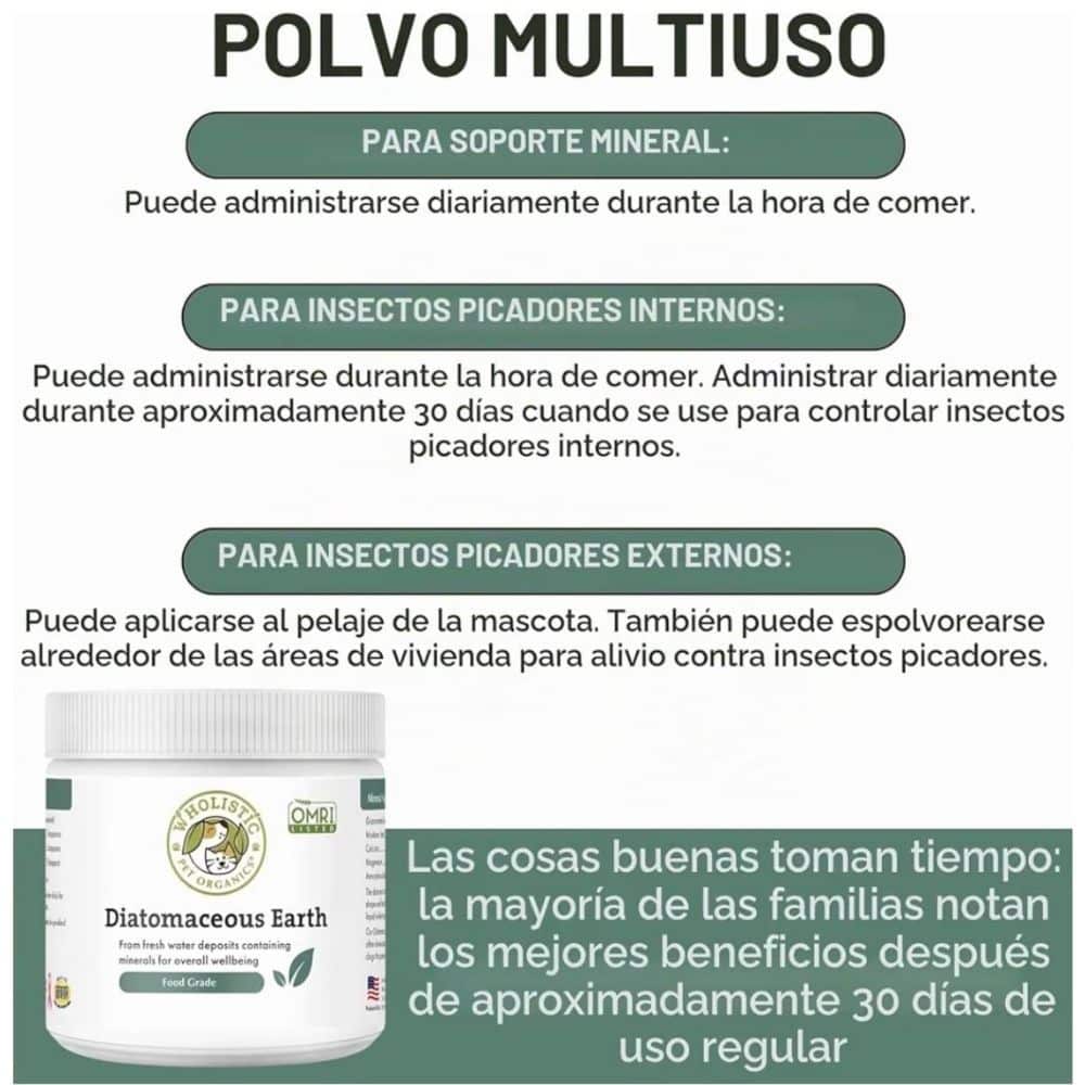 TIERRA DE DIATOMEAS PARA PERROS Y GATOS, 4 Oz - Imagen 8