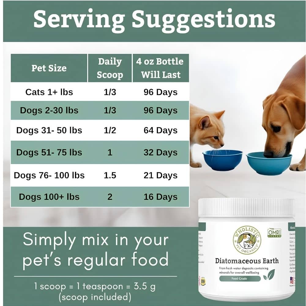 TIERRA DE DIATOMEAS PARA PERROS Y GATOS, 4 Oz - Imagen 7