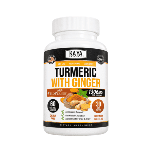 CURCUMA CON JENGIBRE, 1306 MG, 60 CAPSULAS