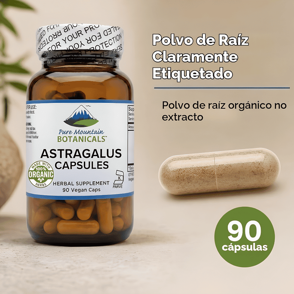 RAIZ DE ASTRAGALO, 470 MG, 90 Capsulas - Imagen 3